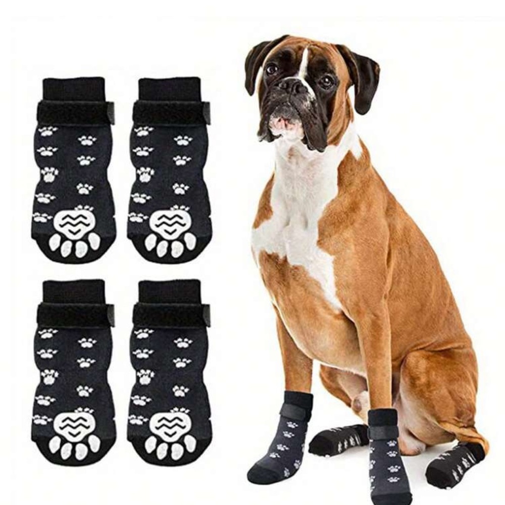 Black Dog Paw Protection Socks